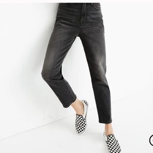 Madewell The Mom Jean in Black Wash NWOT
